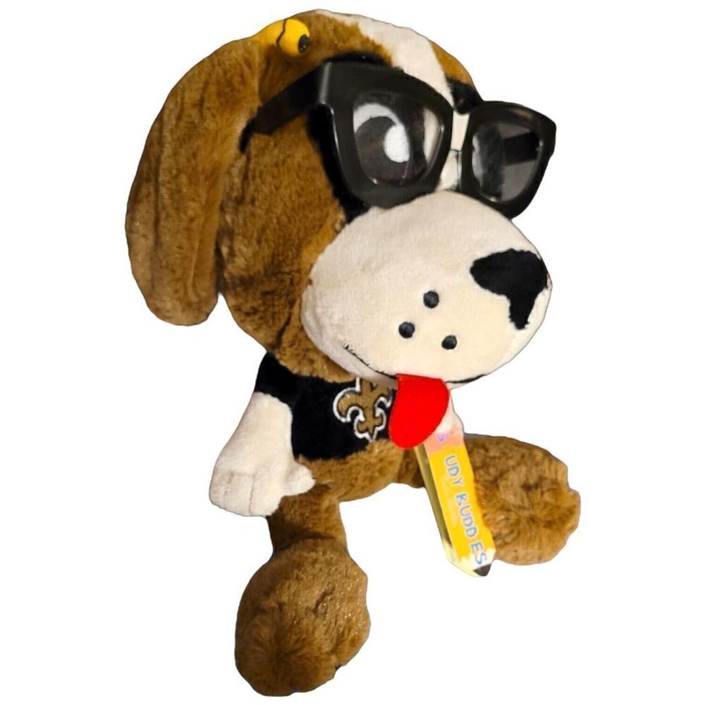 NFL New Orleans Saints Study Buddies Team Nerds Football Puppy Dog Plush